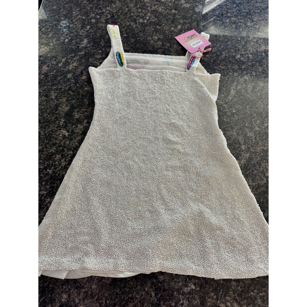 Oceanus The Label Arizona Mini Beaded Dress White Sea Life Fish Lobster New M - Picture 13 of 14